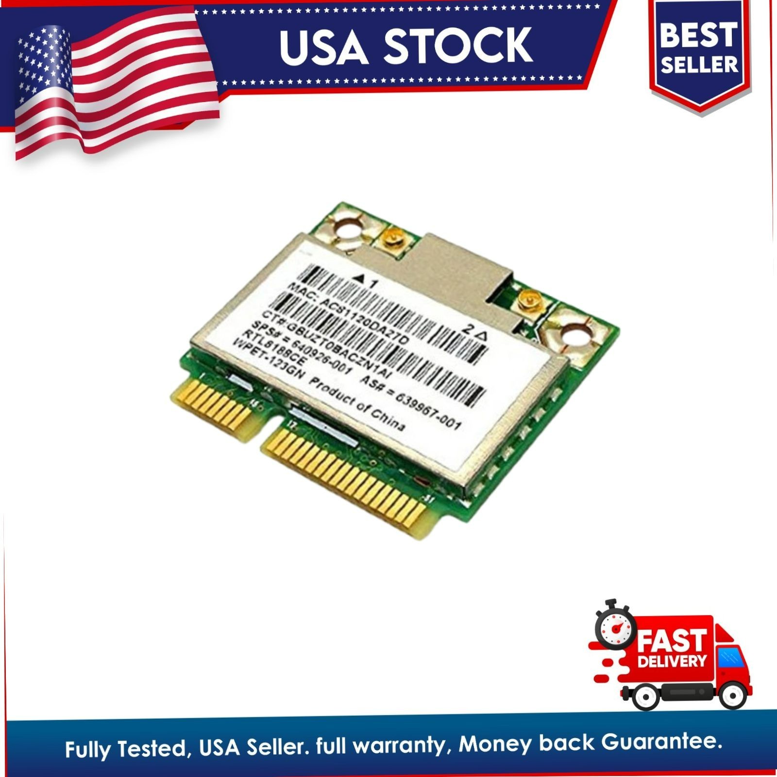 HP Pavilion DV6-6000 WiFi Wireless Card 639967-001 640926-001 OEM Tested