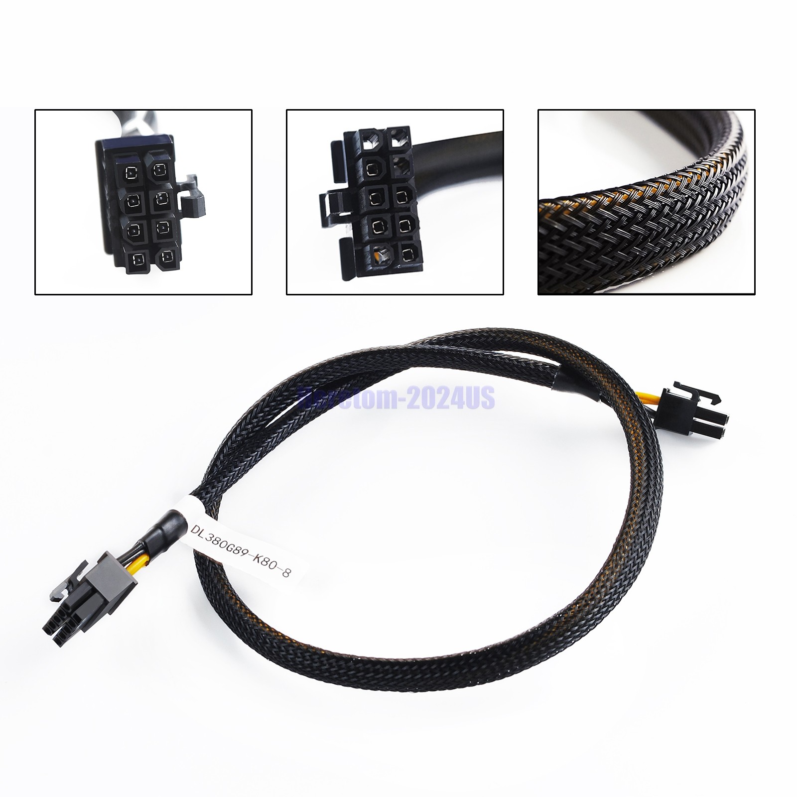 10pin to 8pin GPU Power Cable Wire for HP DL380 G8 G9 K80/M40/M60/P40/P100 50CM