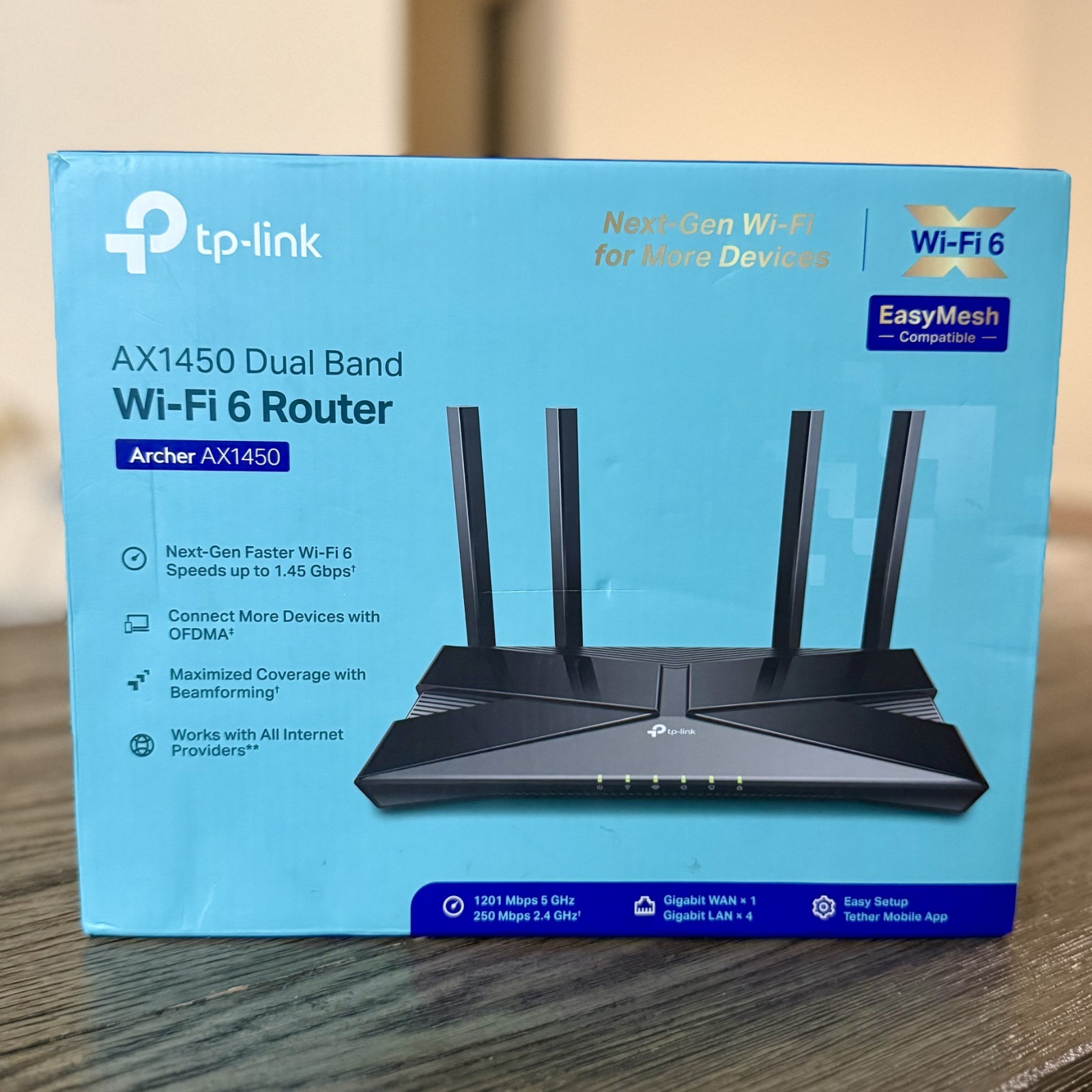 TP-Link Archer AX1450 WiFi 6 Dual-Band Wireless Router