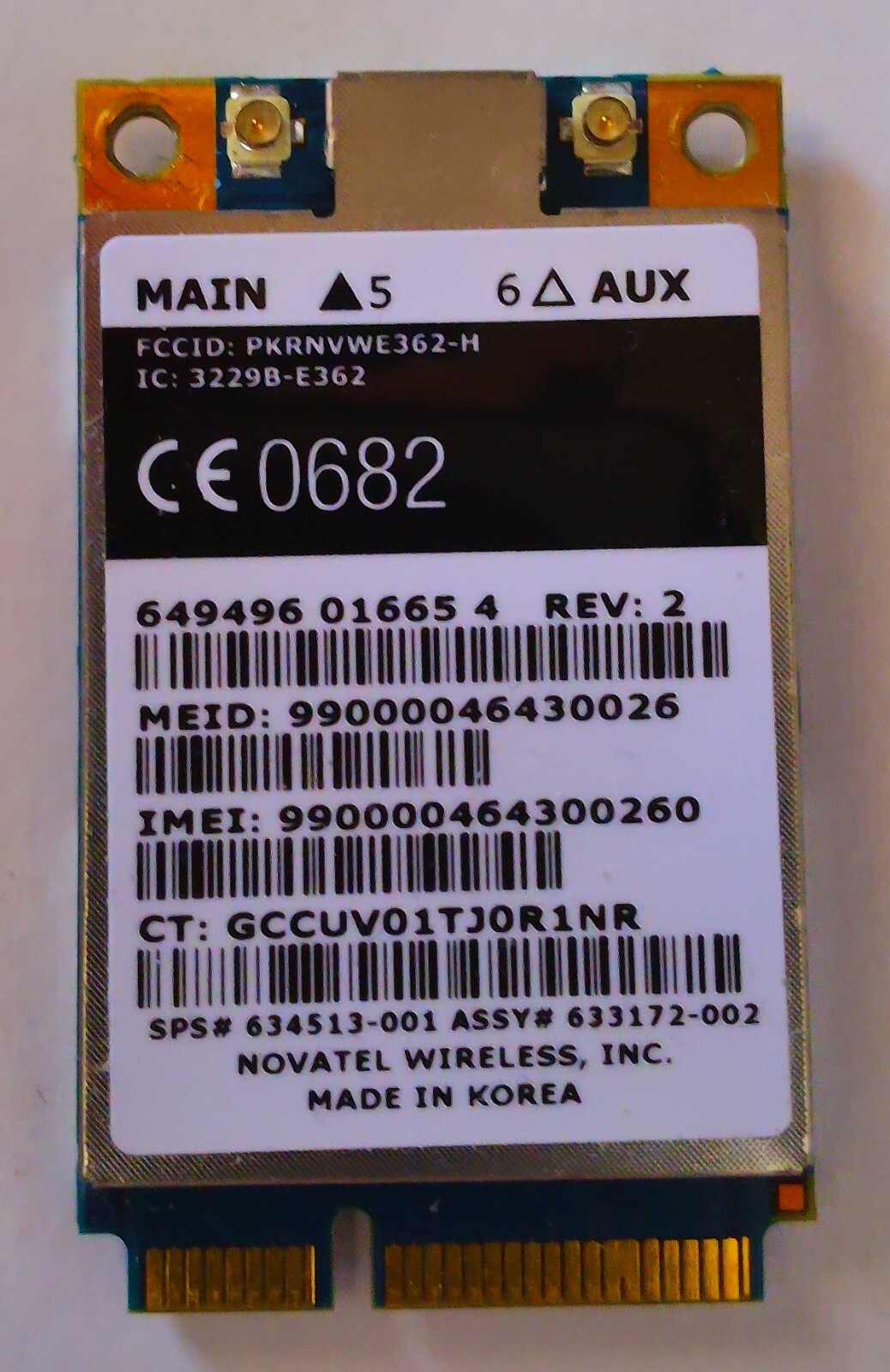 OEM NOVATEL Expedite E371 LTE 3G 4G WWAN PCI Express Card