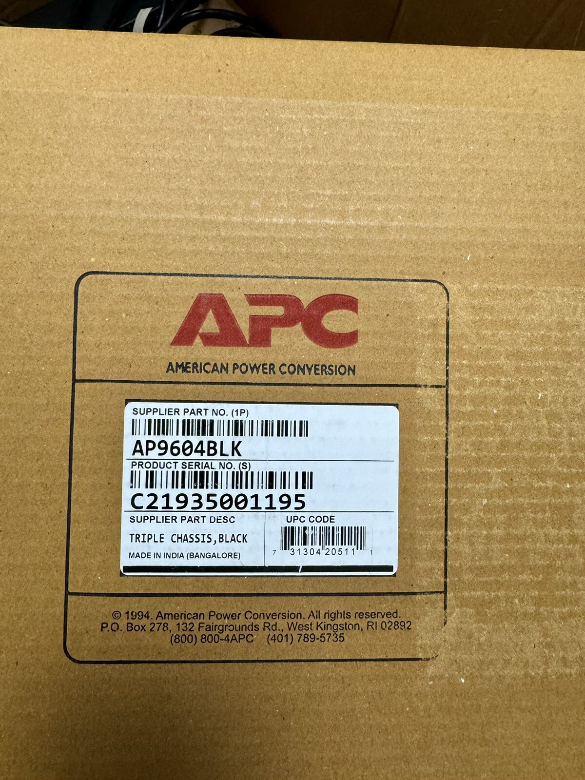 APC AP9604 Smart Slot Triple Expansion Chasis - NEW in Box