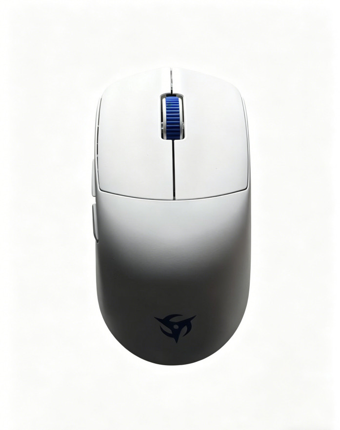 Ninjutso Sora V3 White Wireless Gaming Mouse, 2.4G/Wired Dual-Mode, Rechargeable