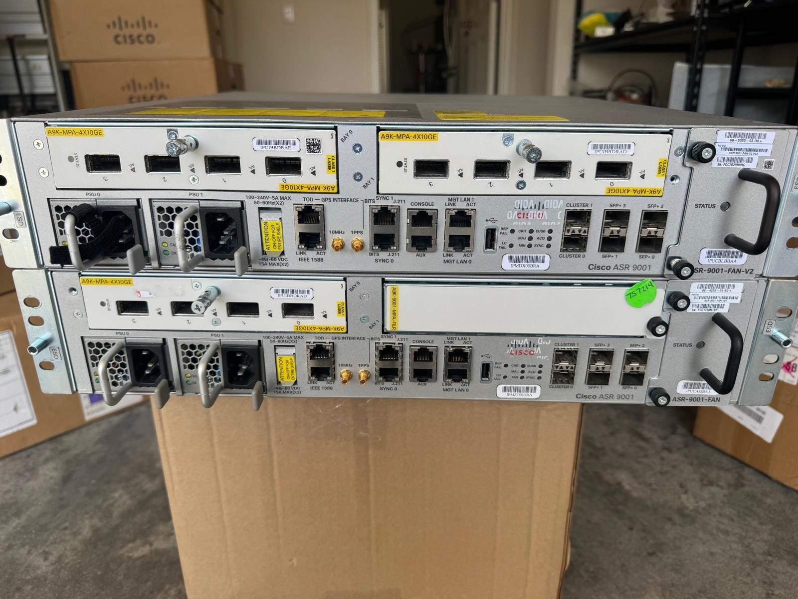 Cisco ASR 9001 Router 1x A9K-MPA-4X10GE Dual AC Tested Working