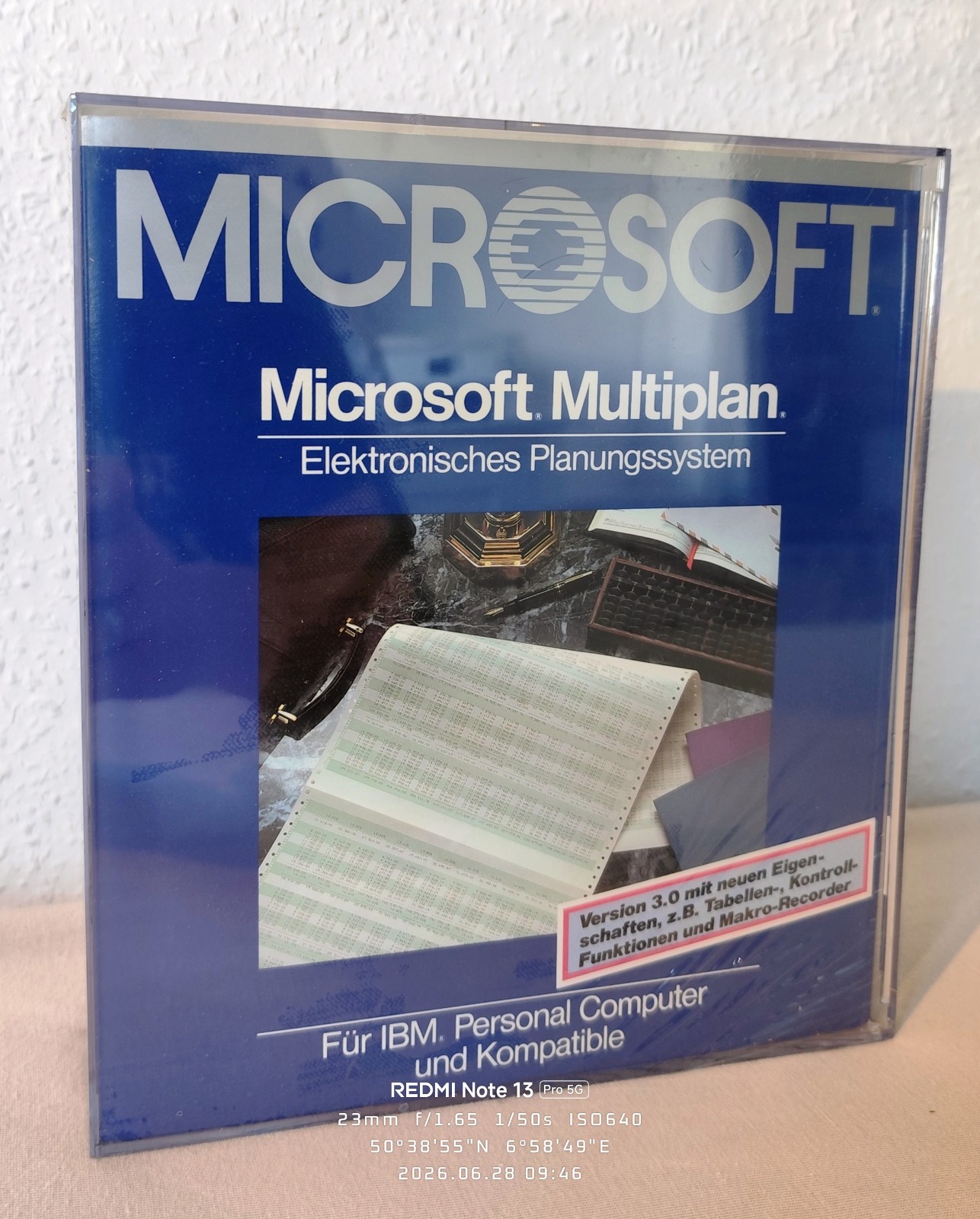 Microsoft Multiplan 3.0 (DOS)–German Edt. (1986)–ORIGINAL FACTORY SEALED /NOS