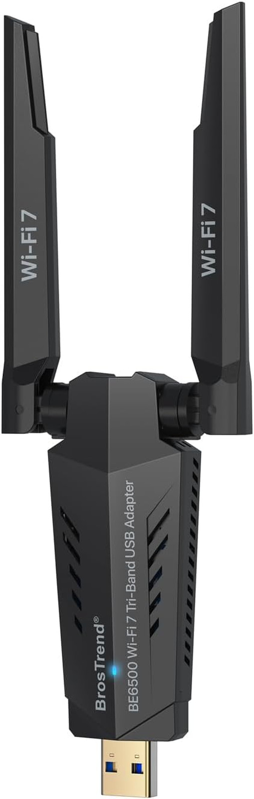 BrosTrend BE6500 USB WiFi 7 Adapter, Tri-Band Long Range USB WiFi Adapter for De