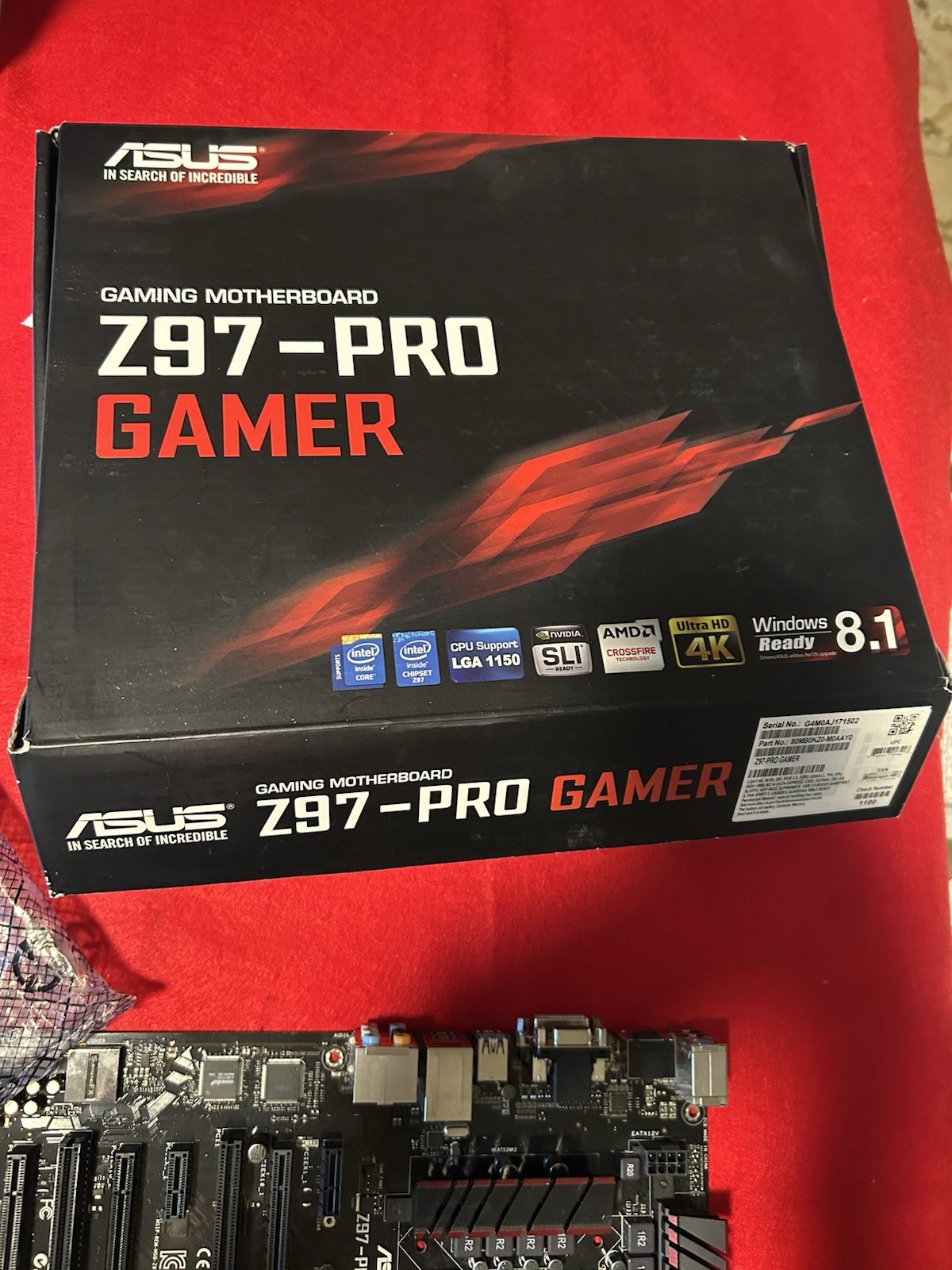 ASUS Z97-PRO GAMER Motherboard Intel LGA 1150 DDR3 ATX D-Sub HDMI M.2- BENT PINS