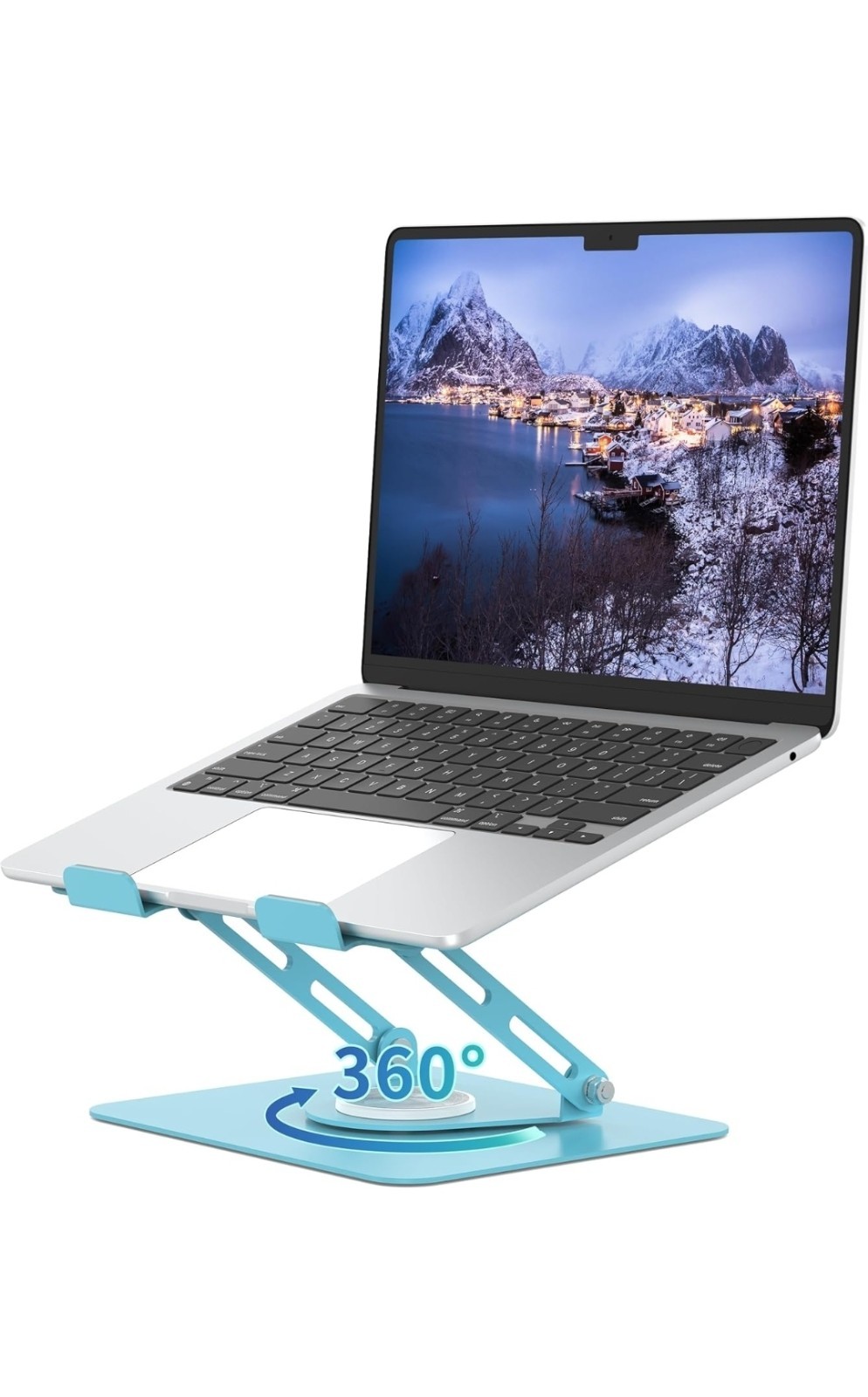 Metal Laptop Stand Adjustable Foldable 360° Rotating Base for Laptop Tablet