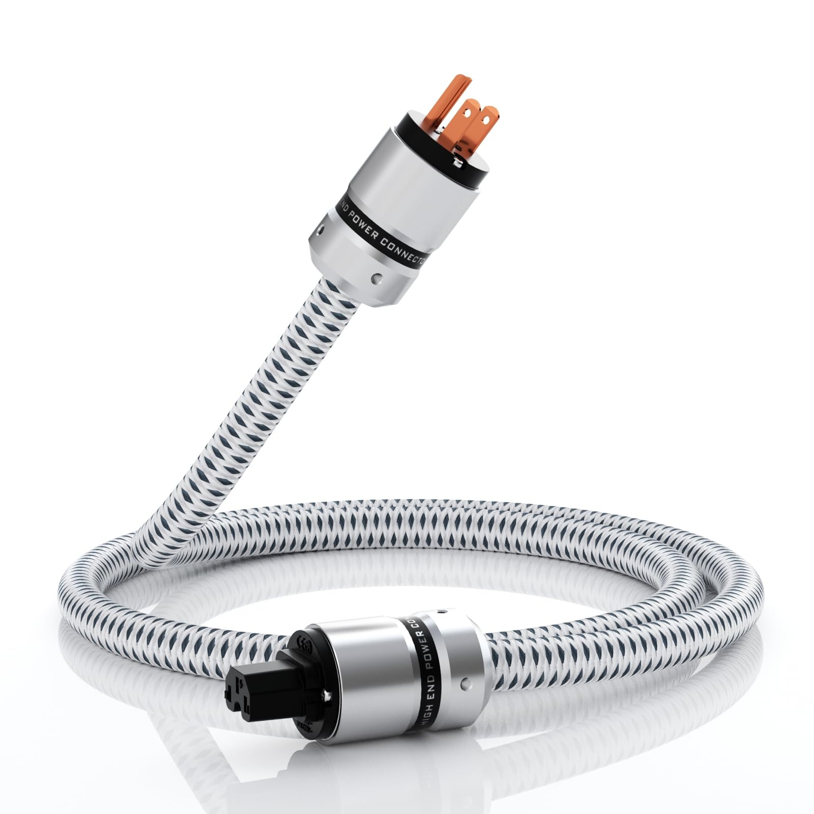 Monosaudio 12AWG Audiophile HiFi Power Cord Pure Copper Plug IEC320 C13