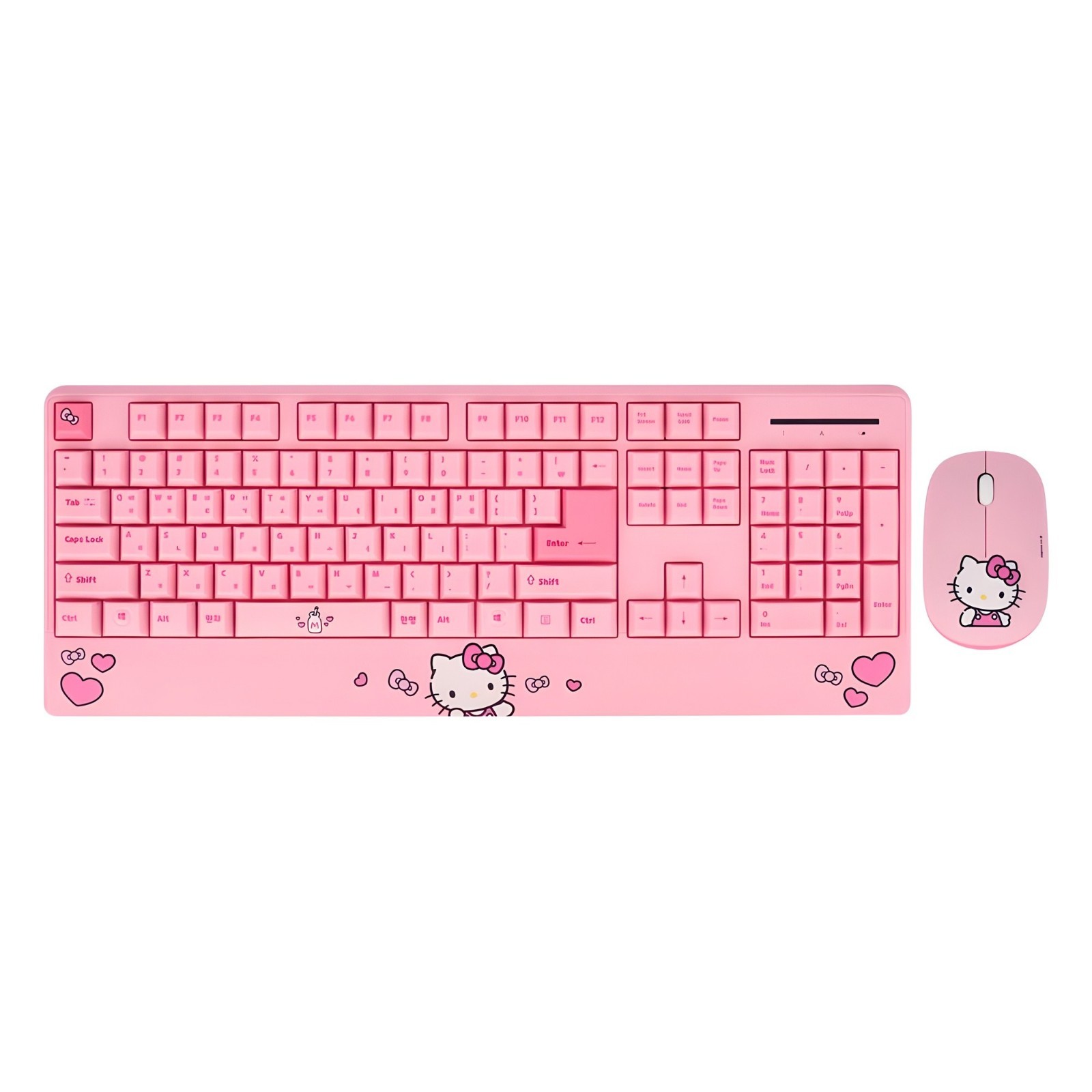 Sanrio Hello Kitty Wireless Keyboard+Wireless Mouse Set Korean/English