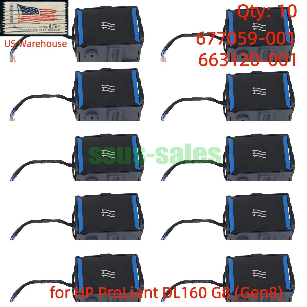 10PCS 677059-001 663120-001Cooling Fan GFM0412SS for HP ProLiant DL160 G8