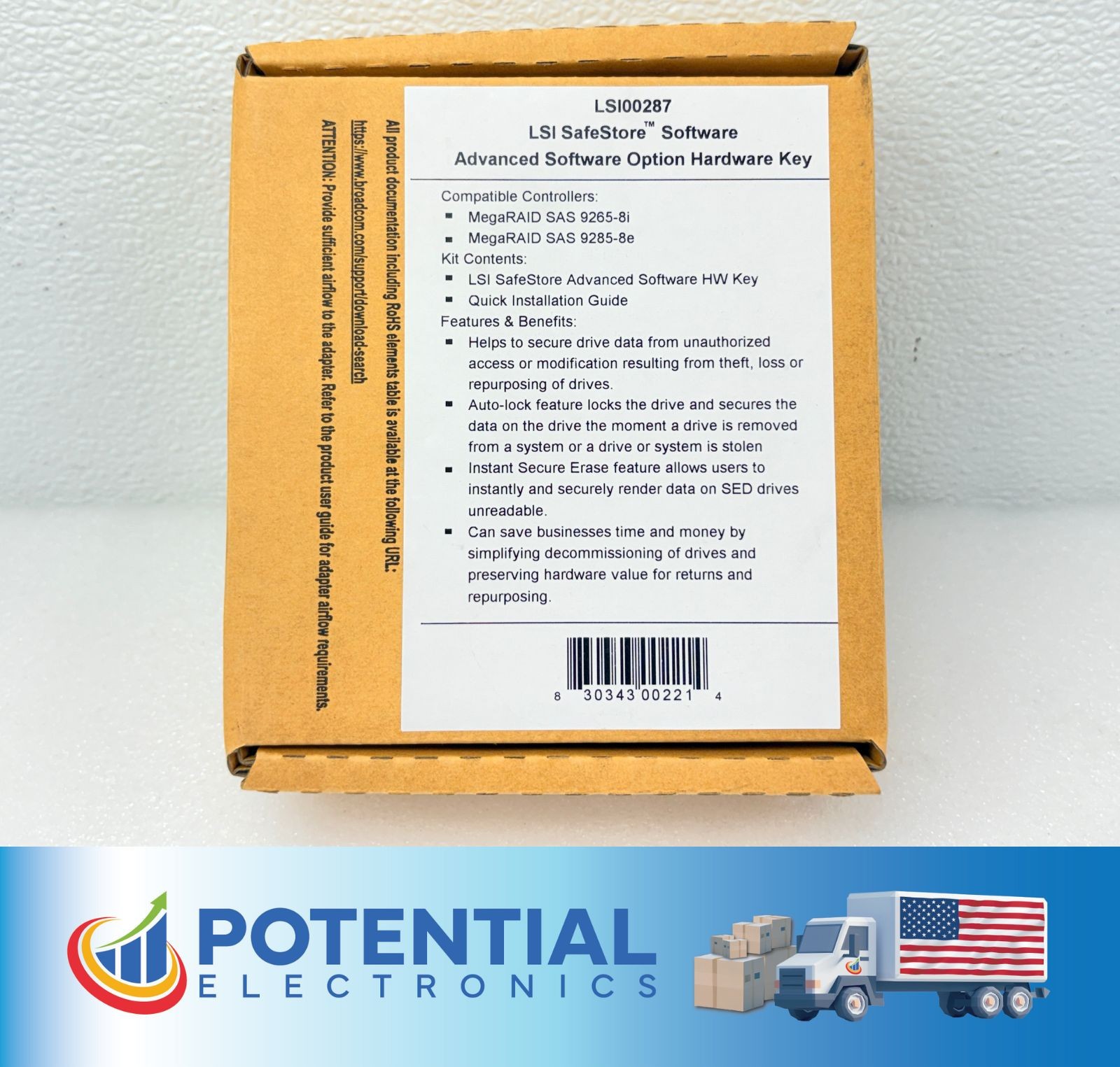 NEW (SEALED) | LSI LSI00287 / L3-25188-01A SafeStore Software Hardware Key