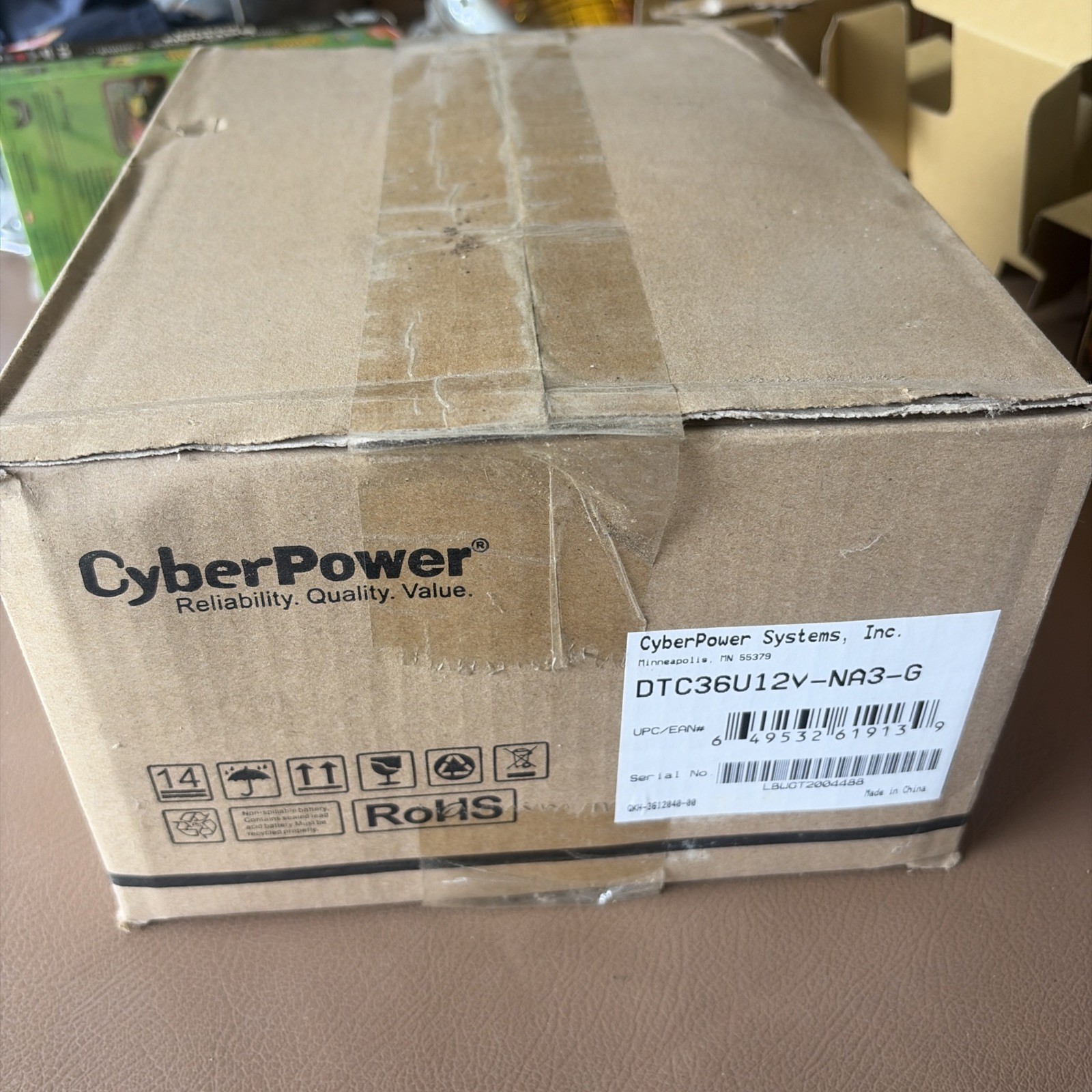 Cyber Power DTC36U12V-NA3-G-FTTX DC Power Supply/Battery Backup NEW