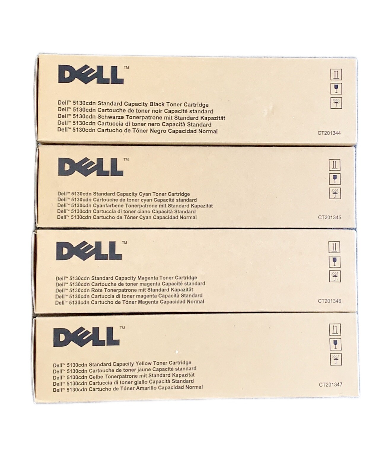 4 x Original Toner DELL 5130cdn 5130cn / U157N X942N P615N R273N Cartridges Set