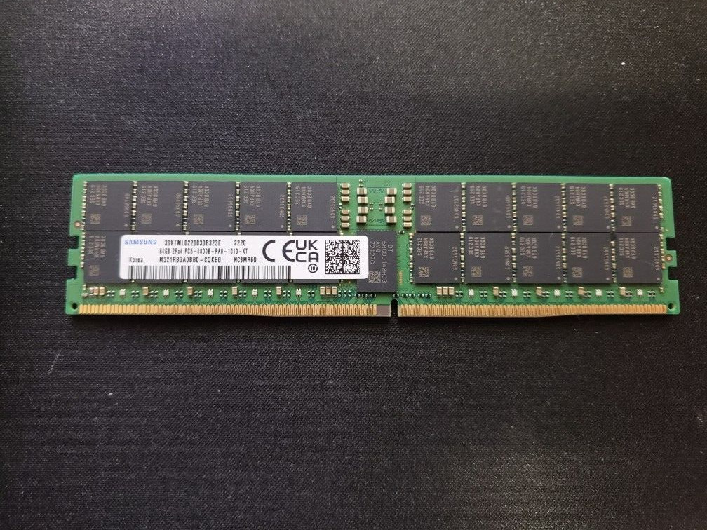 SAMSUNG 64GB (1x64GB) 2Rx4 PC5-4800B DDR5 Ram ECC Server Memory M321R8GA0BB0