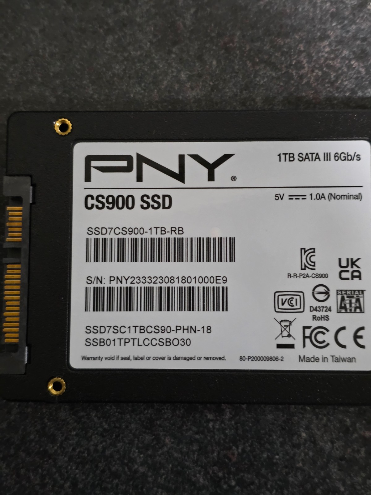 PNY CS900 1TB 2.5" Internal SSD (SSD7CS900-1TB-RB)