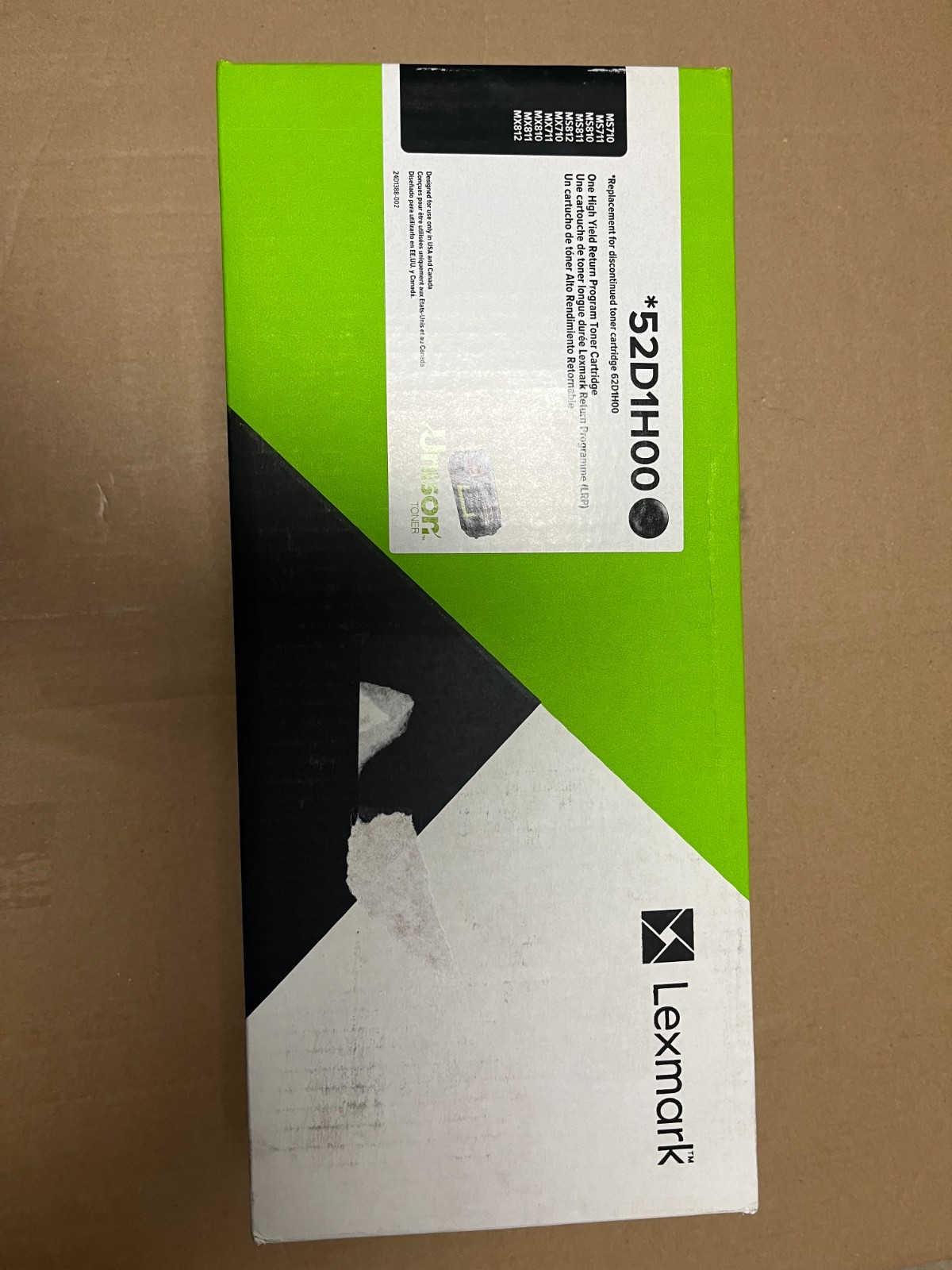 Lexmark 52D1H00 High-Yield Return Program Toner Cartridge - Black (52D1H00)