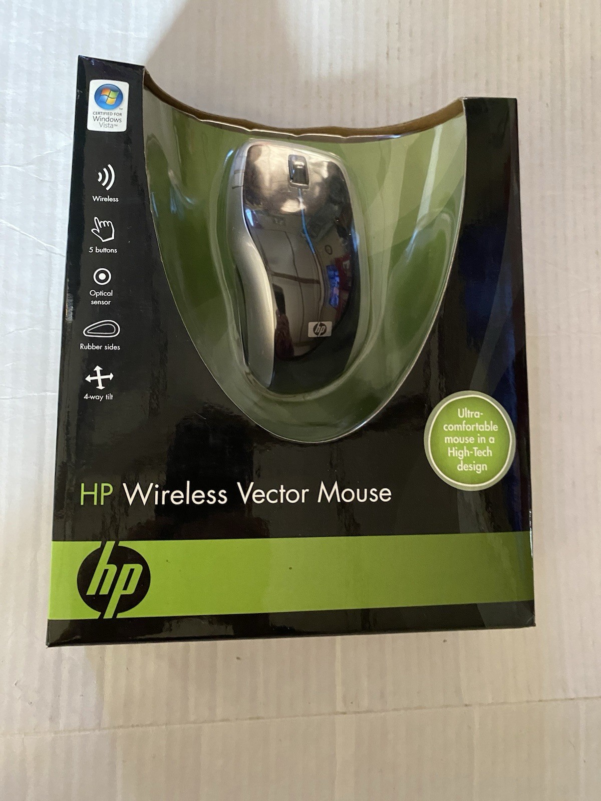   HP Wireless Vector Mouse retro 2008 for Windows Vista KT400AA#ABA NEW 