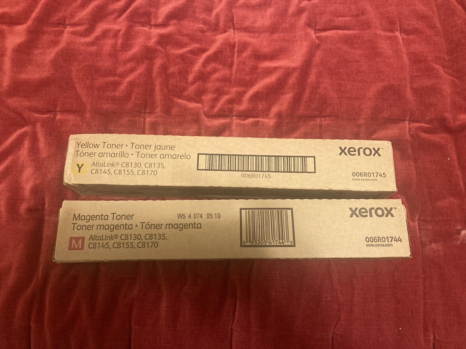 Lot Of 2 New Xerox Toners Magenta & Yellow For Altalink , 6R01744, 6R01745