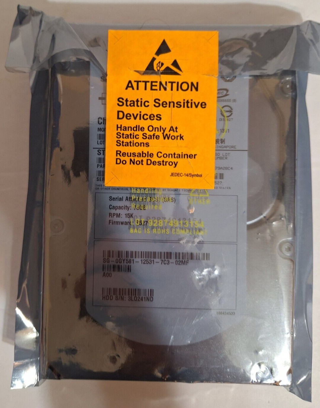 HDD Seagate Cheetah 15K  73Gb 15000RPM 3.5" Hard Drive New Never Unwrapped