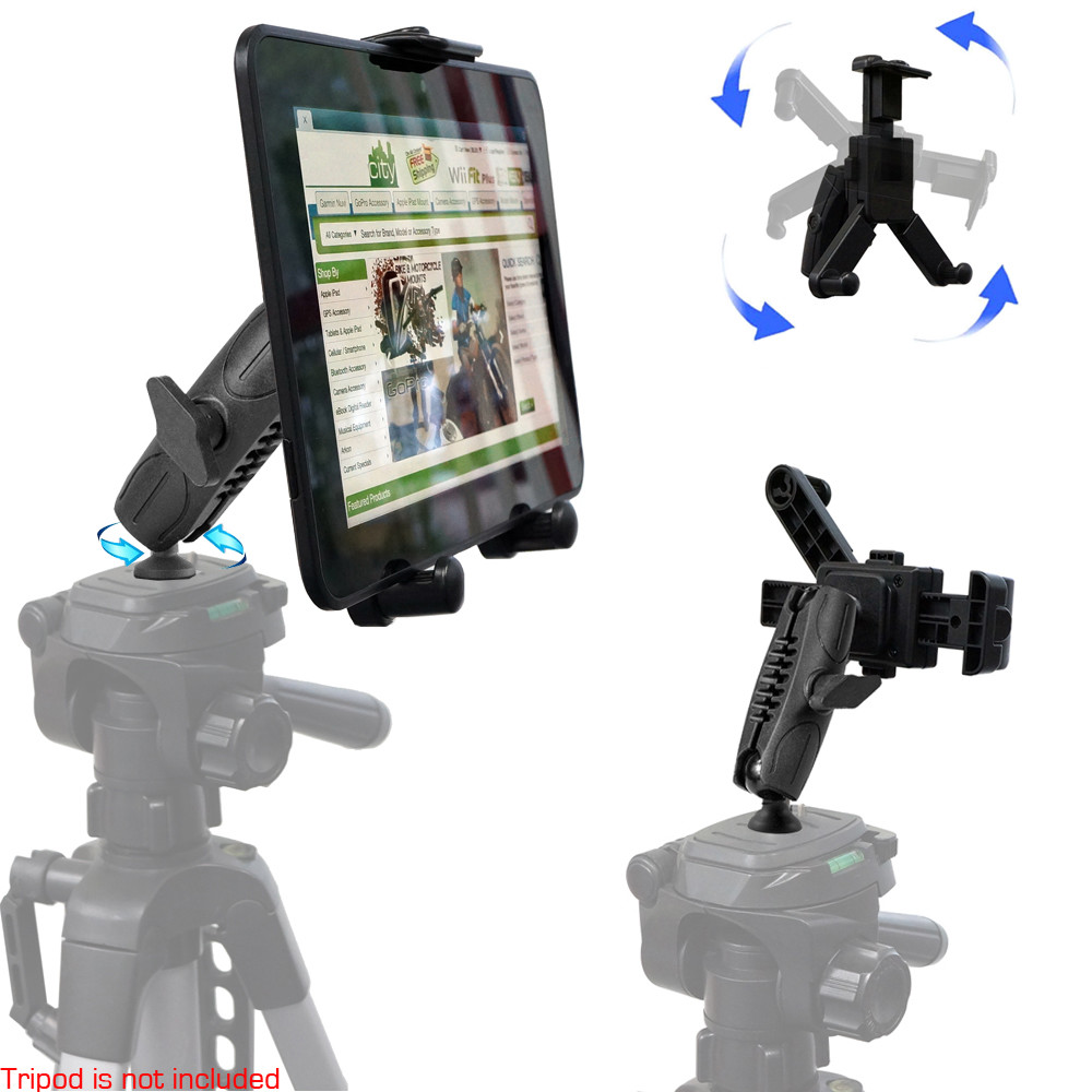 Apple iPad PRO AIR MINI 7-12" Tablet Video Camera Recording Tripod Adapter Mount