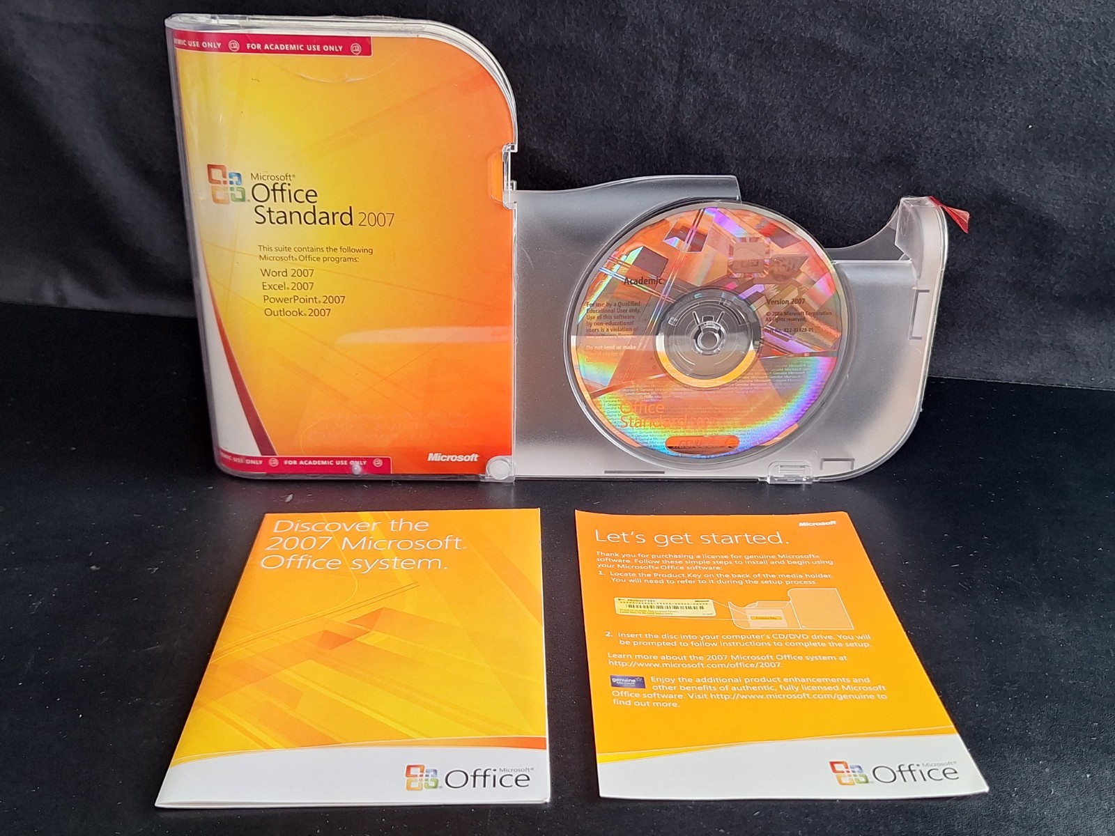 Microsoft Office Standard 2007 Academic Edition CD, Word Excel PPT Outlook, COA