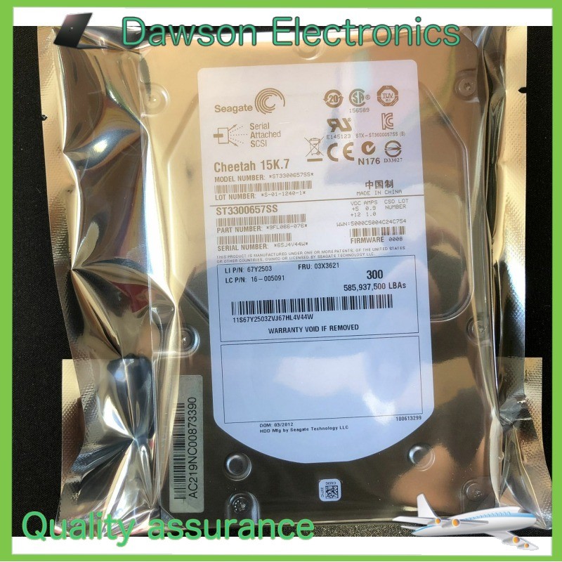 Open boxLenovo 300G 15K SAS 3.5 03X3614 3X3621 3X3622 Server Hard Disk