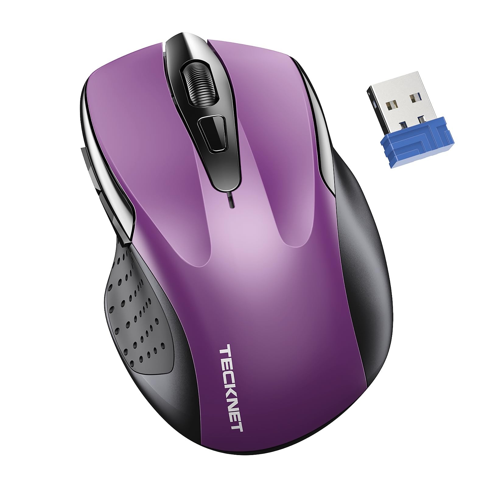 Silent Click Wireless Mouse Ergonomic Compact 2.4G USB Receiver 6 DPI Settings