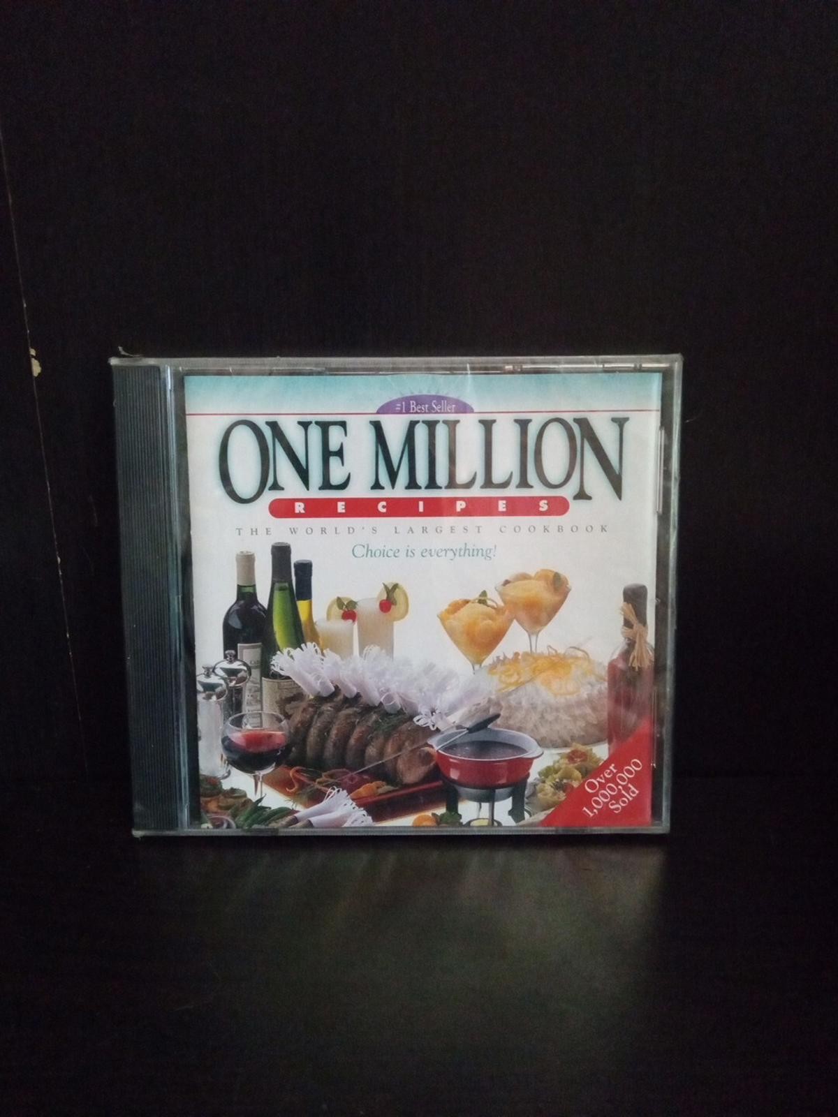 New & Sealed ONE MILLION RECIPES World's Largest Cookbook CD-ROM ~ Shelf00g