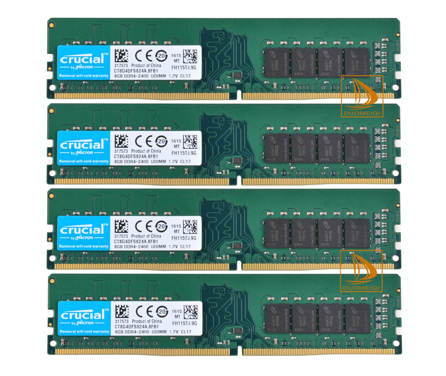 32GB Crucial 4X 8GB PC4-2400T DDR4 2400MHz 288Pin UDIMM Desktop Memory RAM @W3E