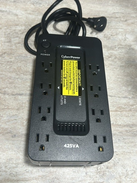 CyberPower XC625-R 625VA 8 Surge Protector Outlets 2 USB Battery Supported