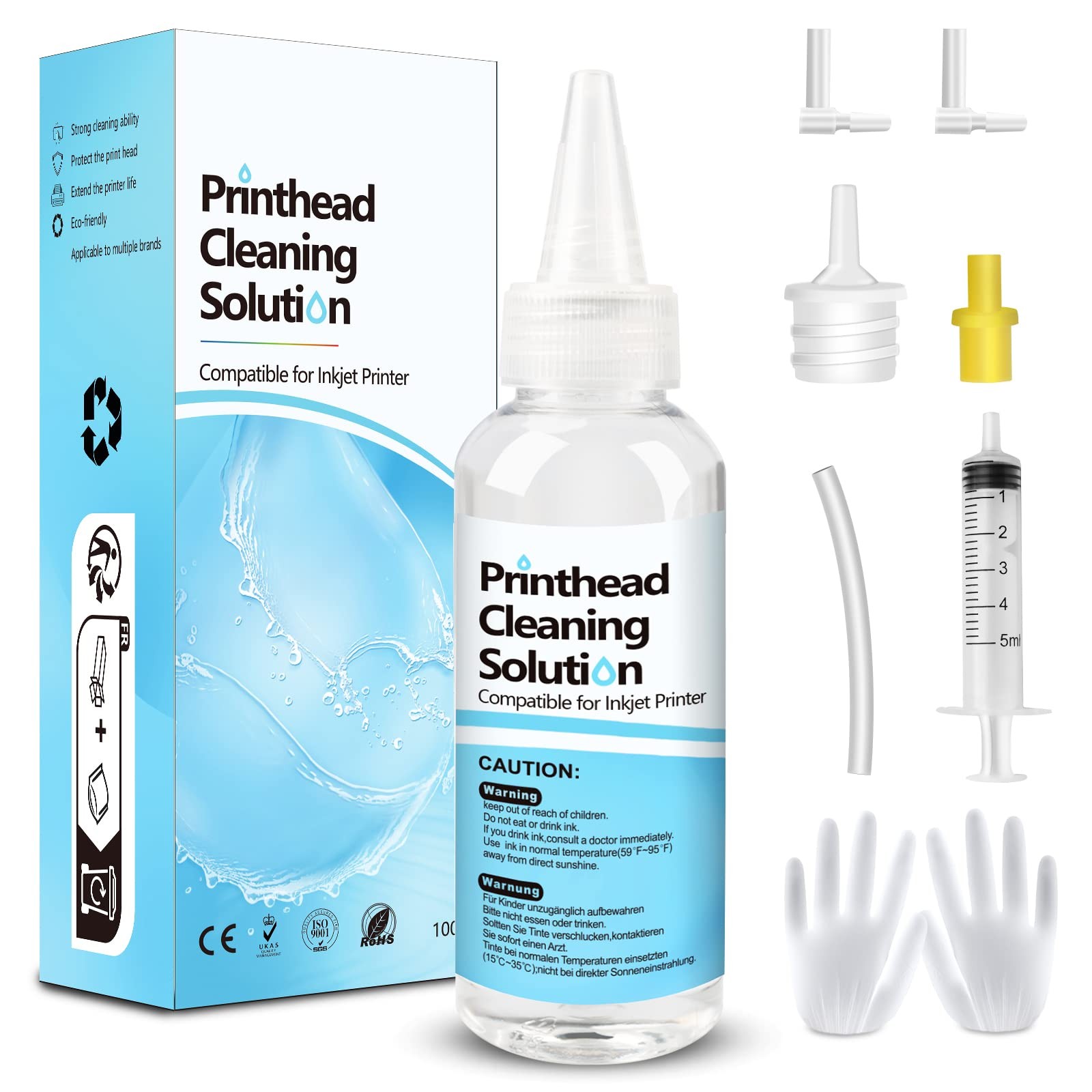 Printhead Cleaning Kits Inkjet Printers, Printer Cleaning Kit for Epson Ecota...