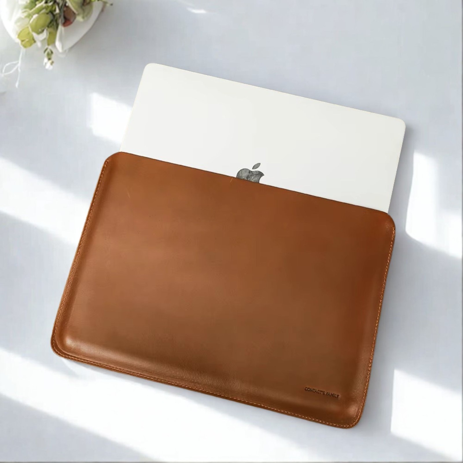 Genuine Leather Laptop Sleeve Case 13 14 16 Inch Notebook Protective Cover