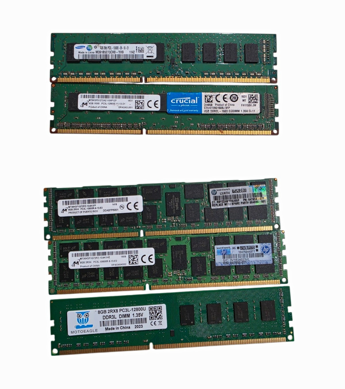 Samsung 32GB (5x8GB) DDR3L 240-Pin DIMM PC3L-12800U Unbuffered