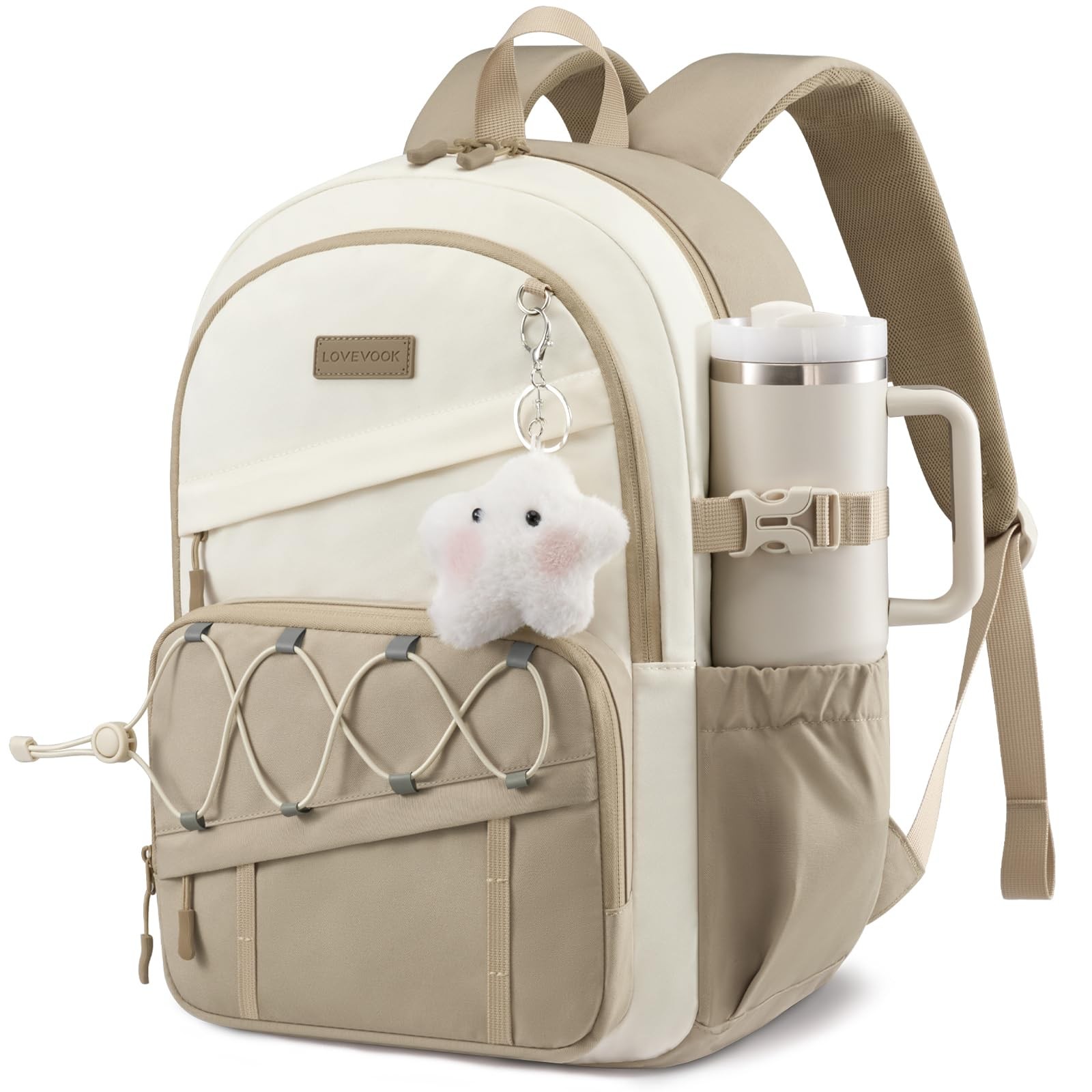 LOVEVOOK School Backpack for Teen Girls Large Capacity Laptop Backpack with