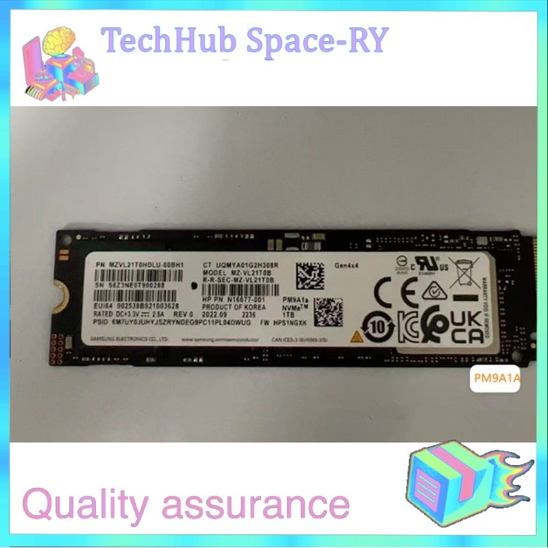 Used Samsung PM9A1a 1TB NVMe PCIe Gen4x4 M.2 2280 Internal SSD MZ-VL21T0B New