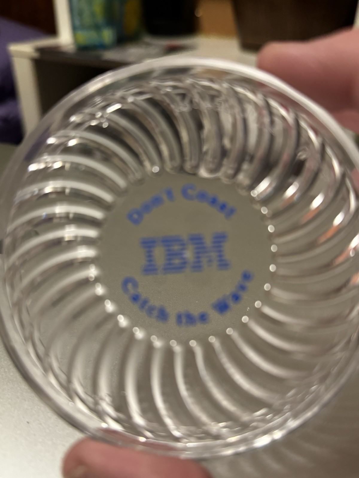 IBM Acrylic MKTG Coaster Don’t Coast Catch The Wave. Vintage