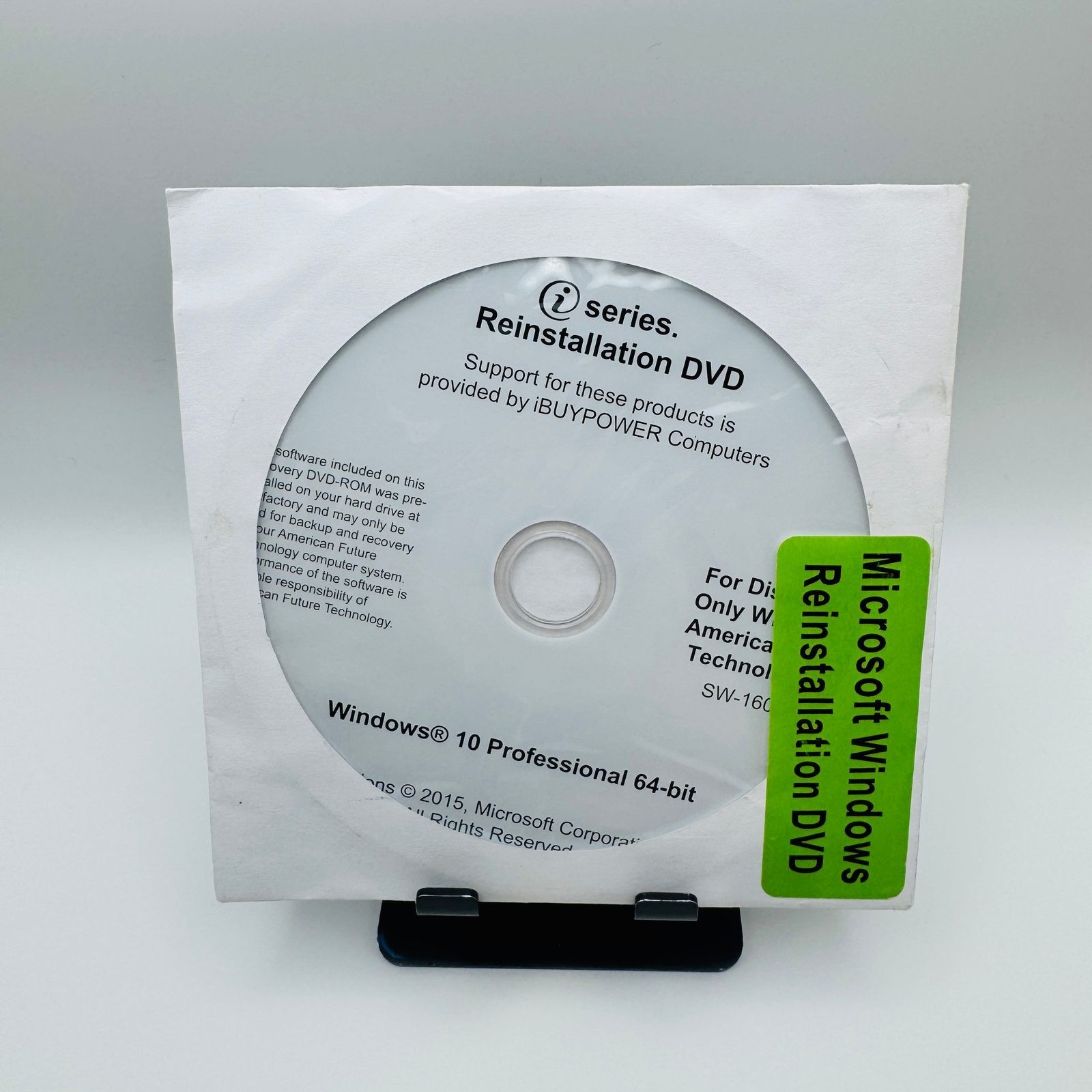 Windows 10 Professional 64-bit Reinstallation DVD iBUYPOWER Computers - Sealed