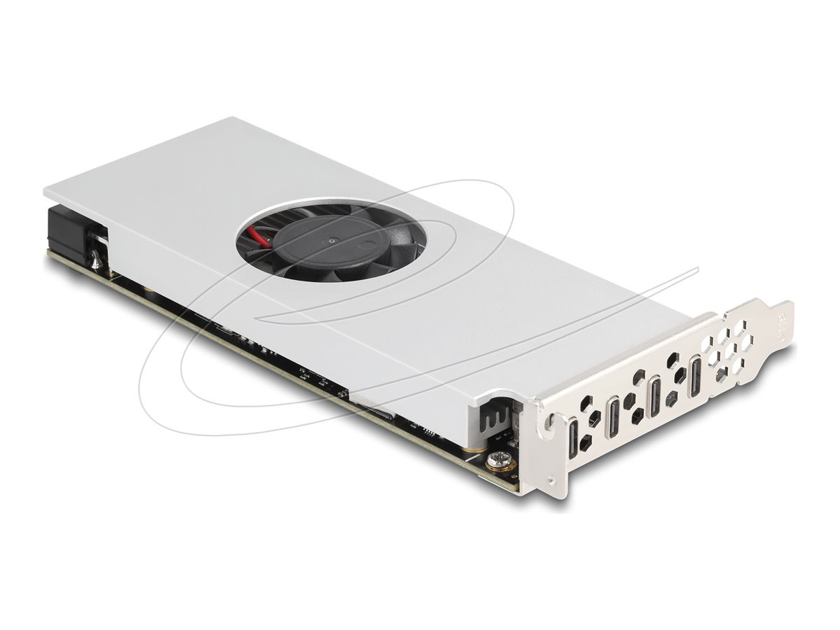 Delock USB adapter PCIe 3.0 x16 low profile USB-C x 4 USB-C x 4 90806