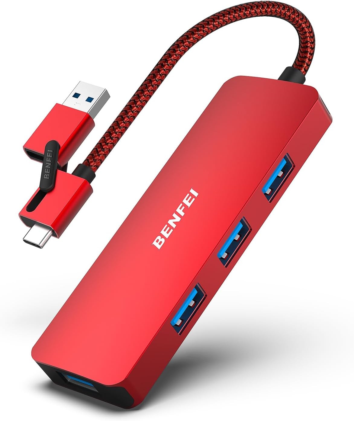 USB 3.0 Hub, USB-C HUB, 2-in-1 USB Type-A/Type-C Hub with 4 USB 3.0 Ports, best