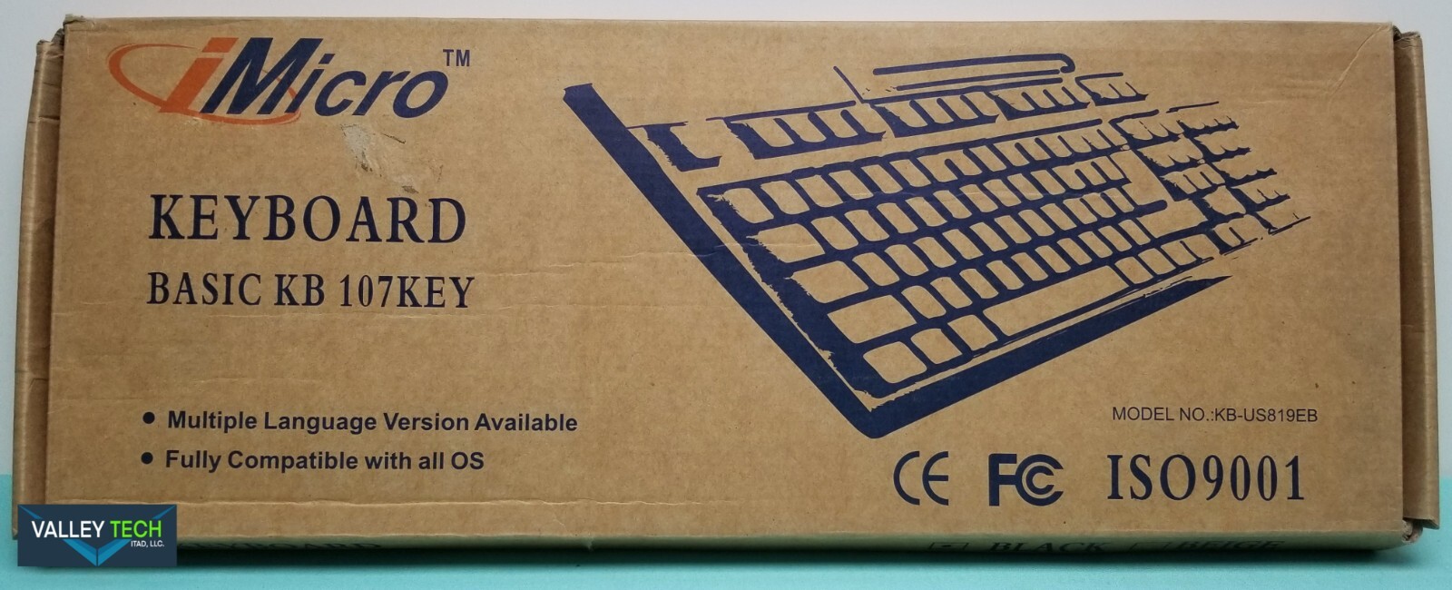  iMicro KB-US819EB USB English Keyboard Black-NEW