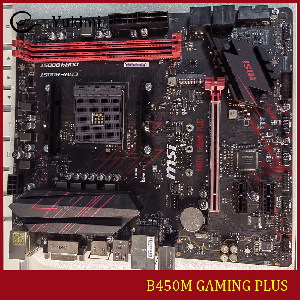 FOR MSI B450M GAMING PLUS DDR4*2 32GB HDMI DVI-D m-ATX Motherboard Test OK
