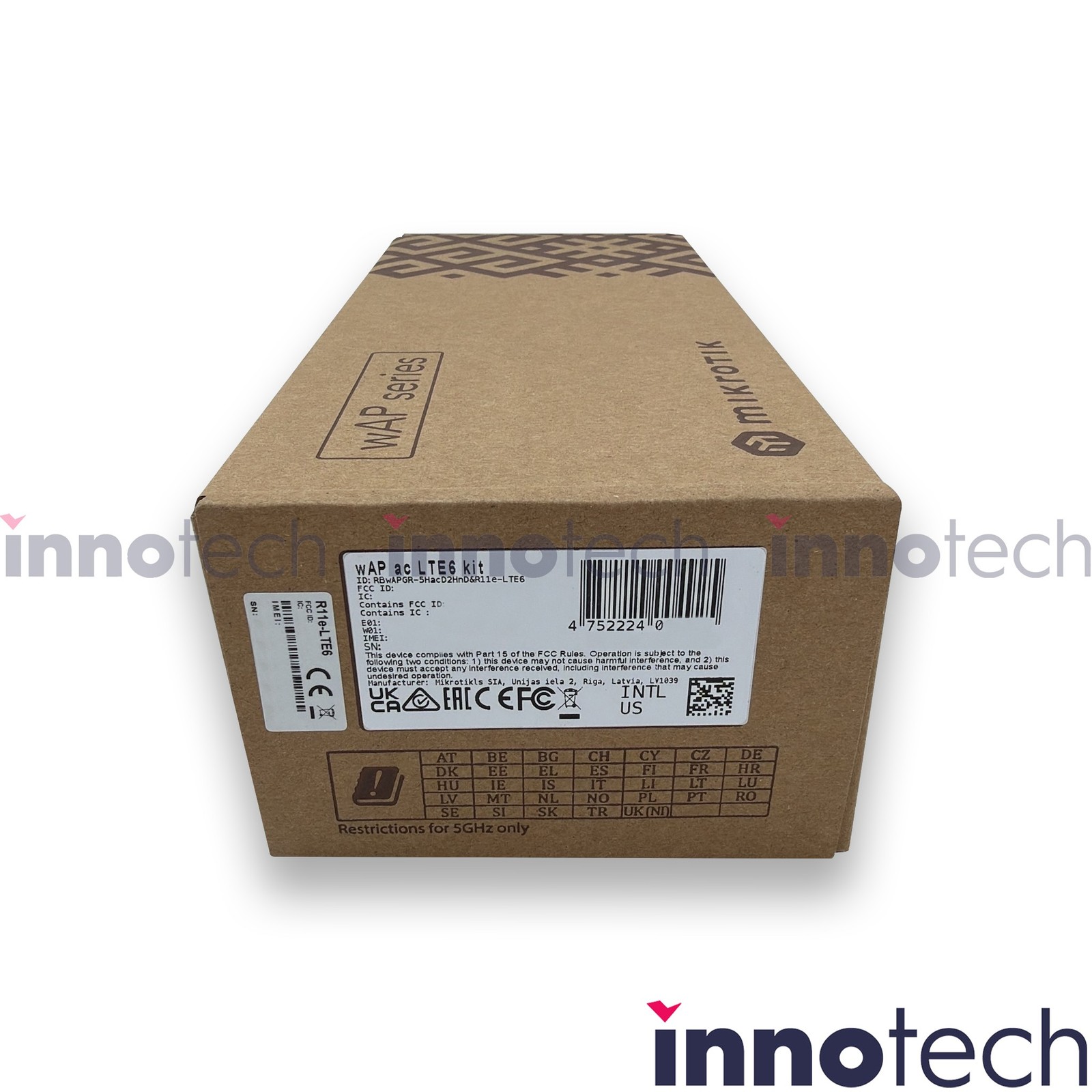 MikroTik RBwAPGR-5HacD2HnD&R11e-LTE6 wAP ac LTE6 kit AP New Sealed