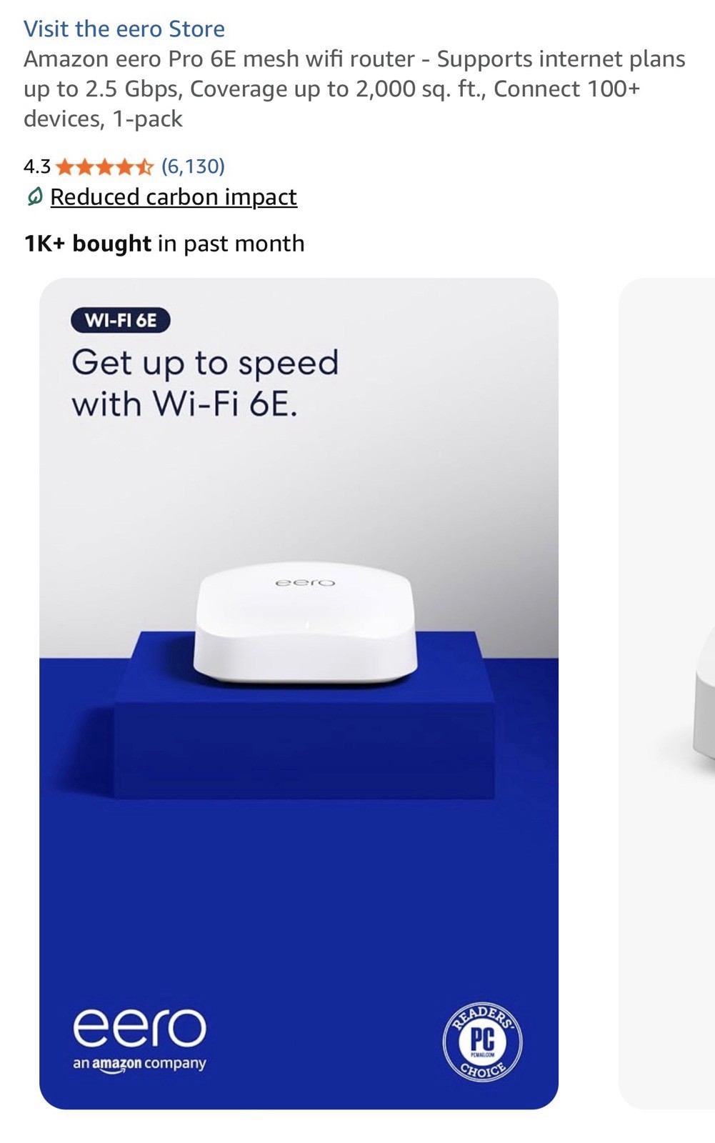 Amazon eero Pro 6E mesh wifi router