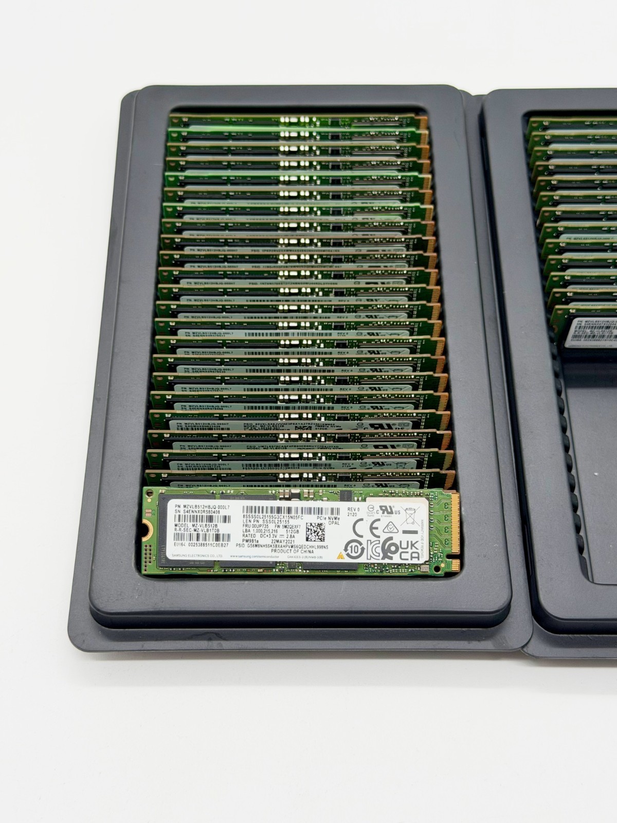 512GB SAMSUNG MZ-VLB512B PM981A M.2 NVME 2280 TESTED 90-99% HEALTH LOT OF 38