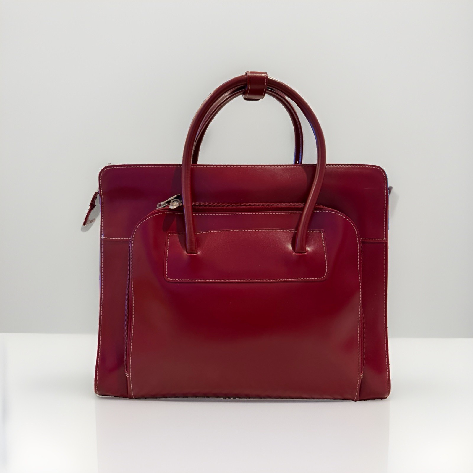 McKlein USA Red Lake Forest 15.6" Laptop Tablet Briefcase Case + Shoulder Strap