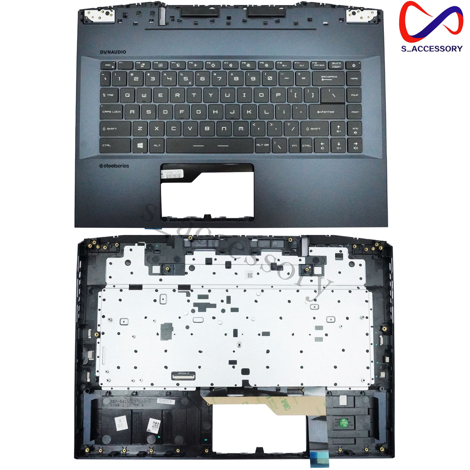 New MSI GE66 Raider 10SD MS-1541 MS-1543 1542 15.6" Palmrest Keyboard Backlit US