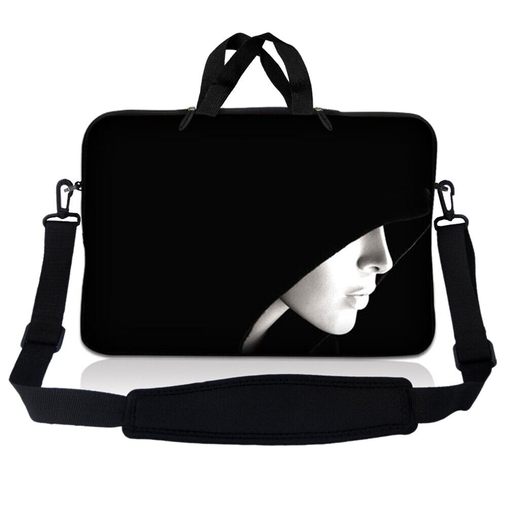 17 Inch Laptop Bag Sleeve Carry Case w/ Shoulder Strap Macbook Acer Asus Face