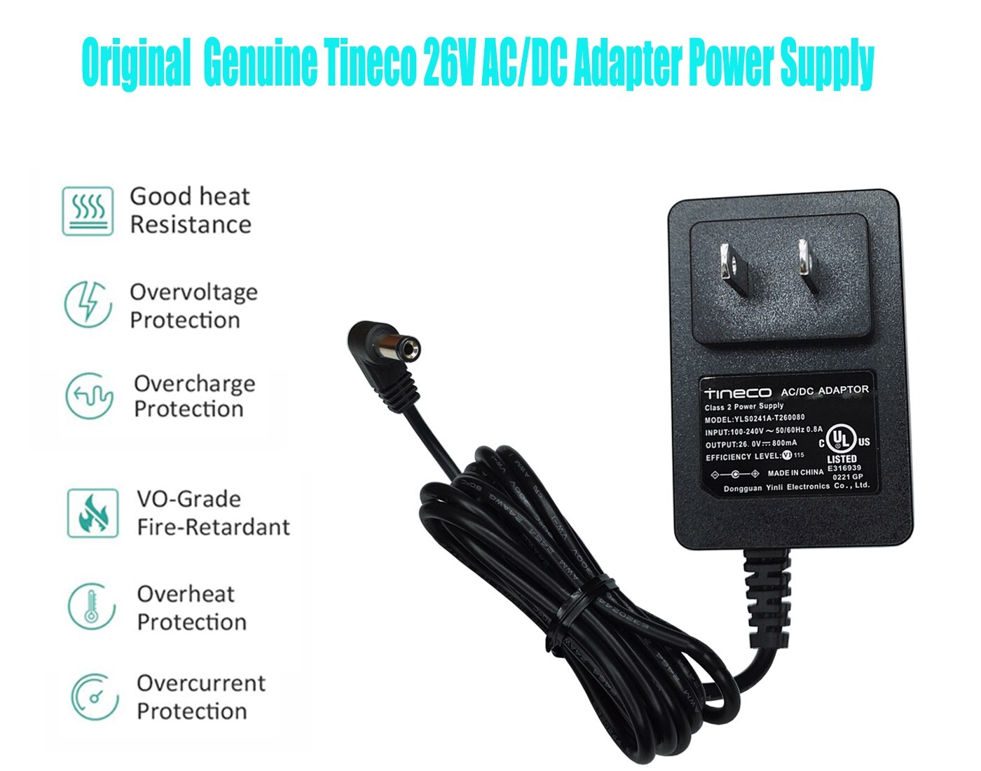OEM Tineco AC Adapter For A10 Dash A11 Hero EX Tango Master Vacuum Cleaner S3 S5