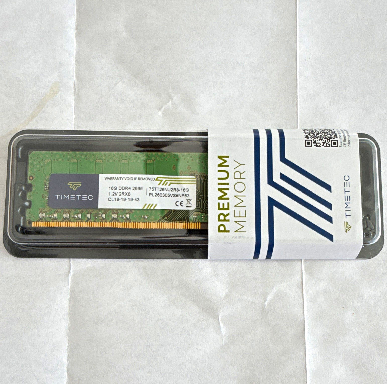 FREE SHIPPING Timetec Premium Memory 16GB DDR4-2666 (1x16GB) Desktop RAM