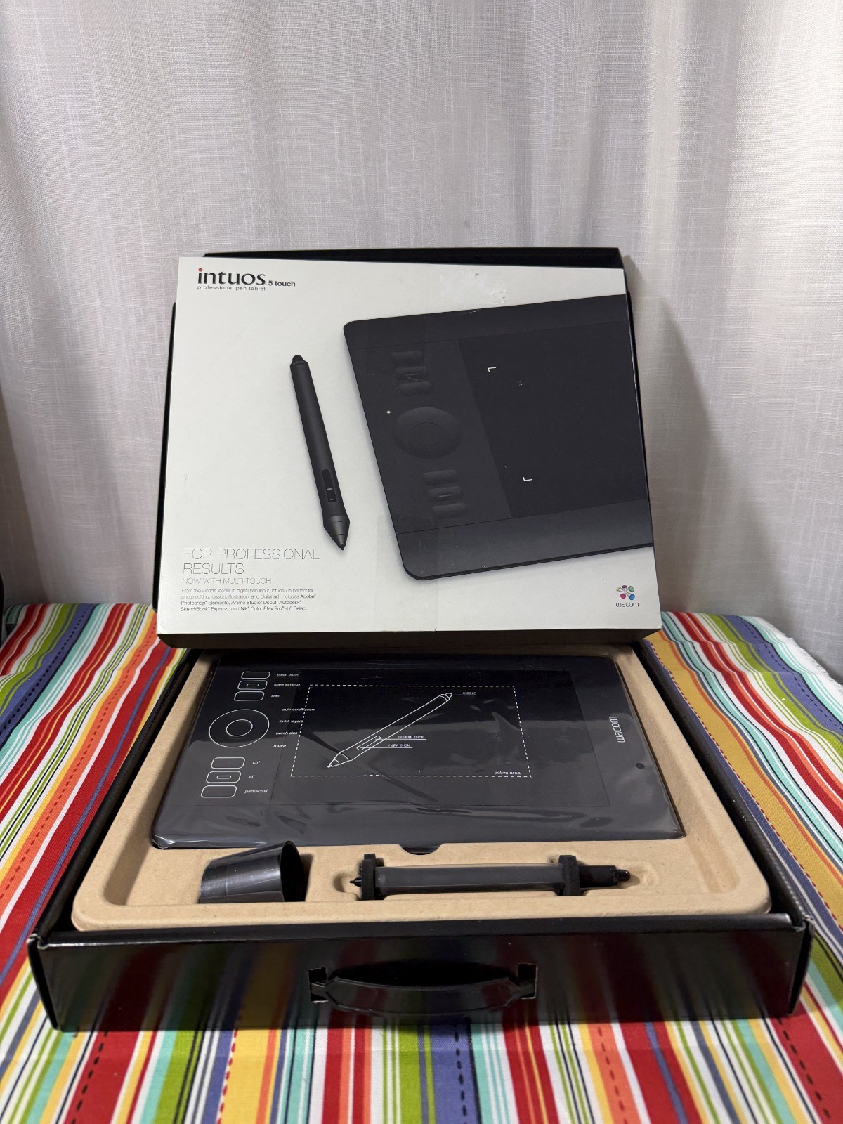 WACOM Intous 5 Touch PTH450 Professional Pen Tablet - Small - Open Box